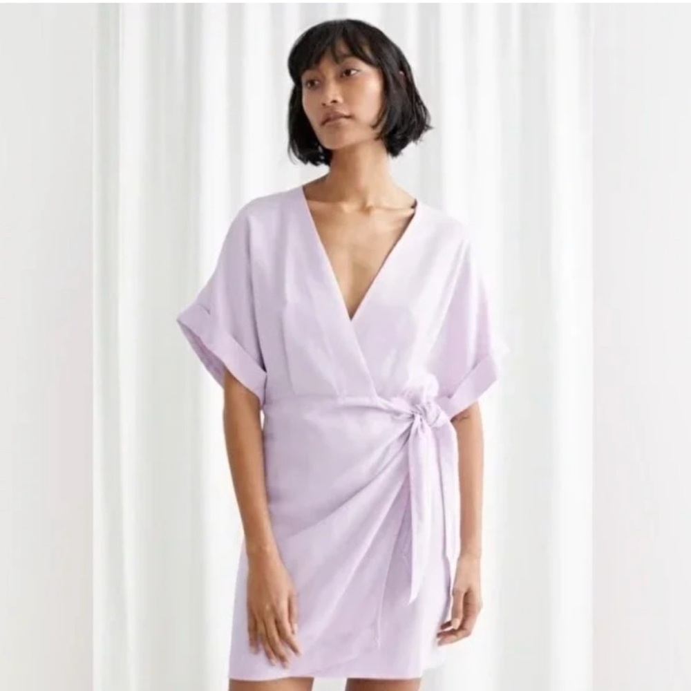 & Other Stories Purple Wrap Dress